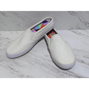 Rocket Dog White Geometric Insole Slip On Sneakers No Signs of Wear 7.5M